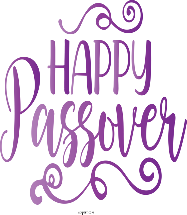 Free Holidays Font Text Purple For Passover Clipart Transparent Background