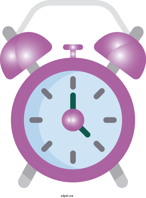 Free School Clock Alarm Clock For School Supplies Clipart Transparent Background