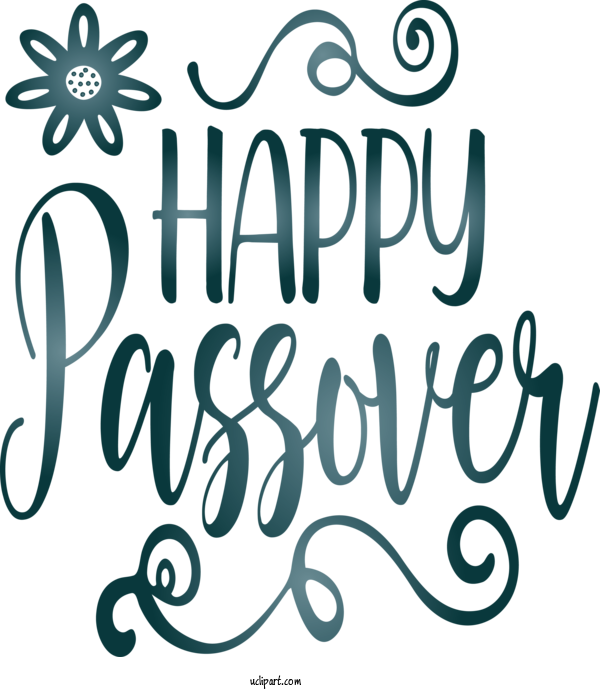 Free Holidays Font Text Calligraphy For Passover Clipart Transparent Background