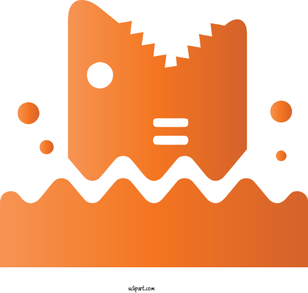 Free Animals Orange Line Logo For Shark Clipart Transparent Background