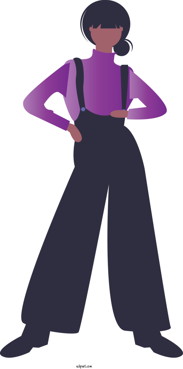 Free People Clothing Standing Purple For Girl Clipart Transparent Background