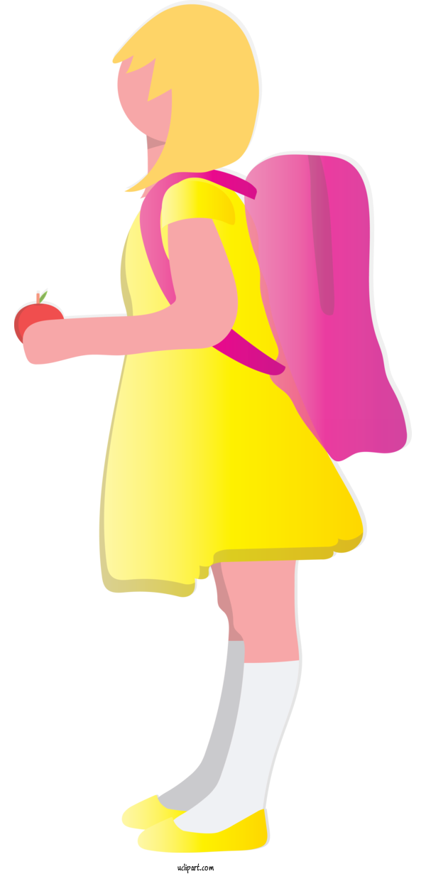 Free People Cartoon Yellow Pink For Child Clipart Transparent Background