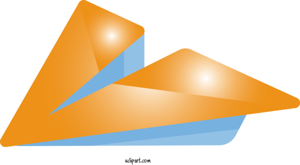 Free School Orange Triangle For School Supplies Clipart Transparent Background