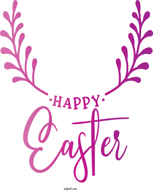 Free Holidays Pink Text Line For Easter Clipart Transparent Background