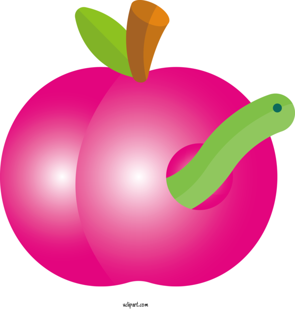Free School Fruit Apple Leaf For School Supplies Clipart Transparent Background