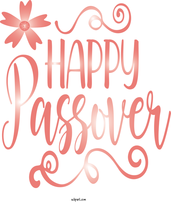 Free Holidays Text Font Pink For Passover Clipart Transparent Background