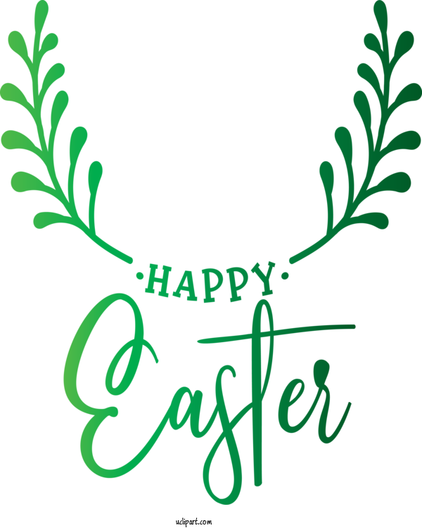 Free Holidays Leaf Font Plant For Easter Clipart Transparent Background
