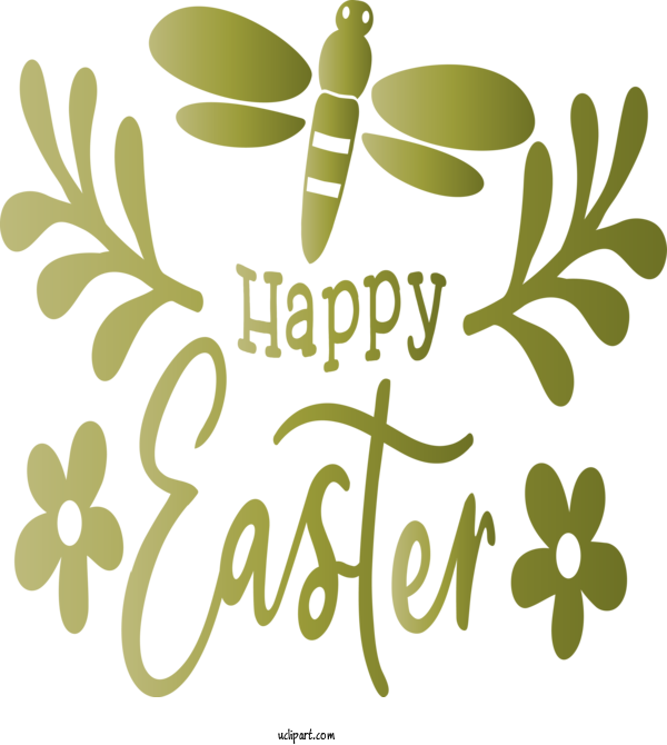 Free Holidays Leaf Text Font For Easter Clipart Transparent Background