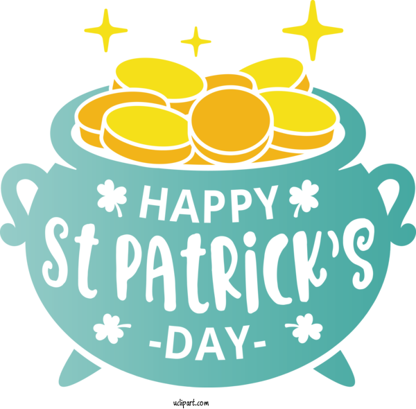 Free Holidays Yellow Font For Saint Patricks Day Clipart Transparent Background