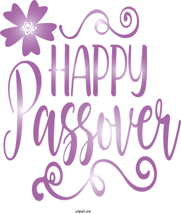 Free Holidays Text Font Purple For Passover Clipart Transparent Background