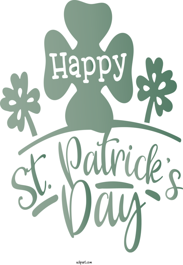 Free Holidays Green Text Font For Saint Patricks Day Clipart Transparent Background