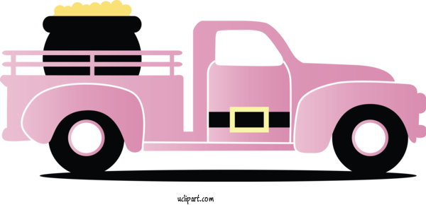 Free Holidays Pink Vehicle Car For Saint Patricks Day Clipart Transparent Background