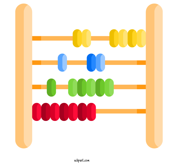 Free School Abacus Line For School Supplies Clipart Transparent Background
