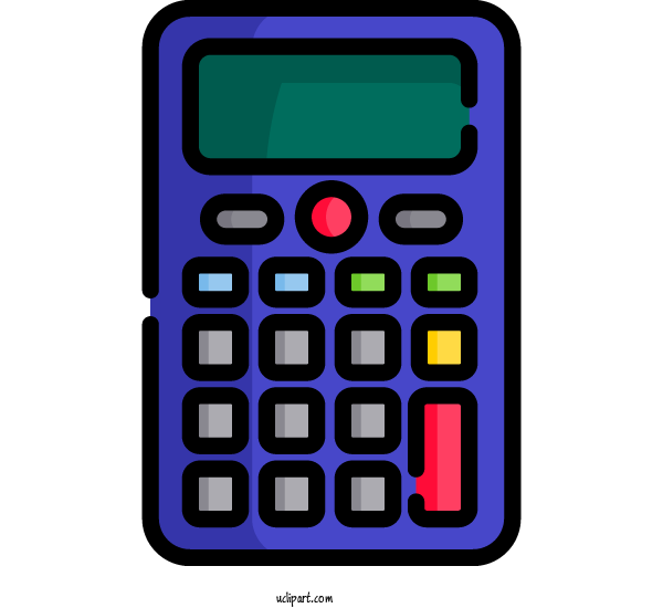 Free School Calculator Technology Office Equipment For School Supplies Clipart Transparent Background