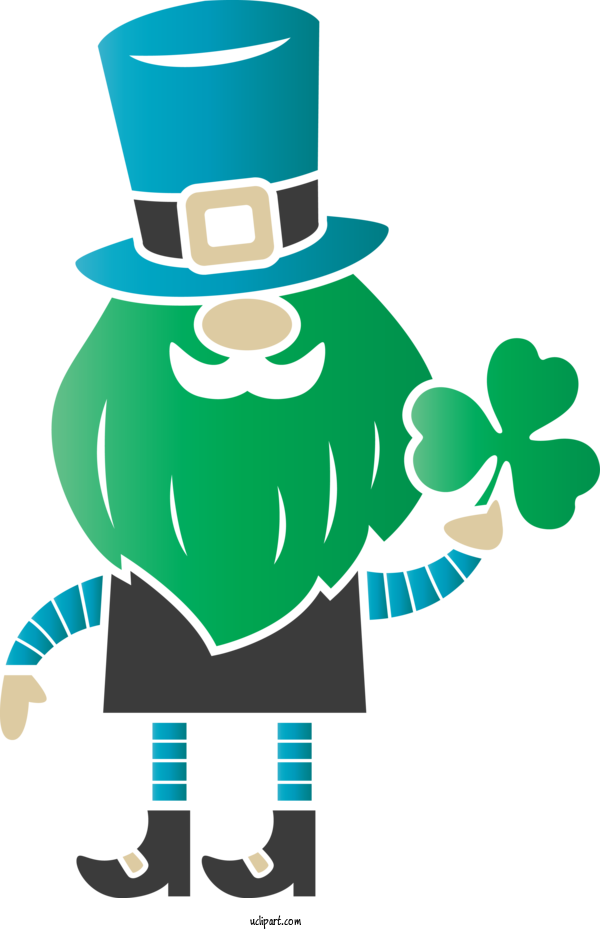 Free Holidays Green Cartoon Leprechaun For Saint Patricks Day Clipart Transparent Background