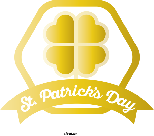 Free Holidays Logo Yellow For Saint Patricks Day Clipart Transparent Background