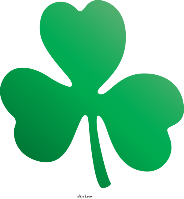 Free Holidays Green Shamrock Leaf For Saint Patricks Day Clipart Transparent Background