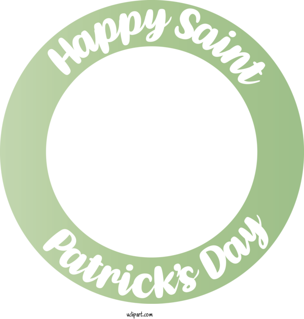 Free Holidays Green Circle Font For Saint Patricks Day Clipart Transparent Background