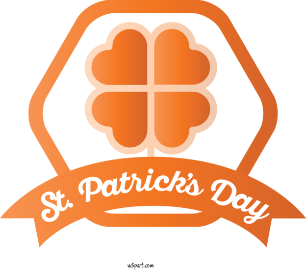 Free Holidays Logo Orange Line For Saint Patricks Day Clipart Transparent Background