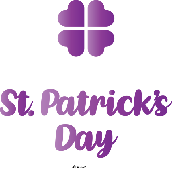 Free Holidays Purple Text Violet For Saint Patricks Day Clipart Transparent Background