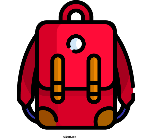 Free School Red Bag Rolling For School Supplies Clipart Transparent Background