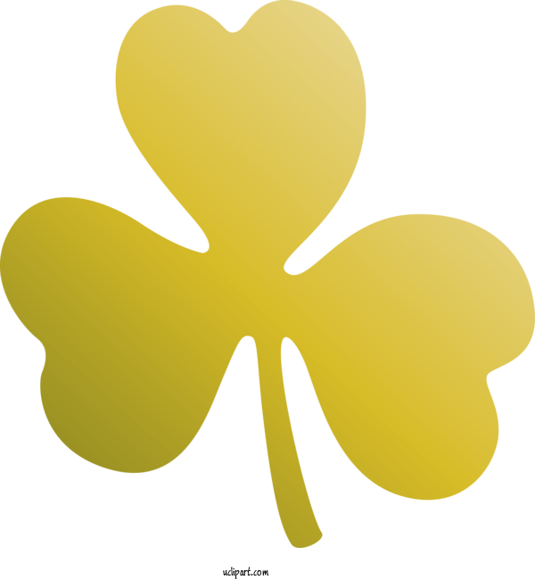 Free Holidays Yellow Leaf Symbol For Saint Patricks Day Clipart Transparent Background