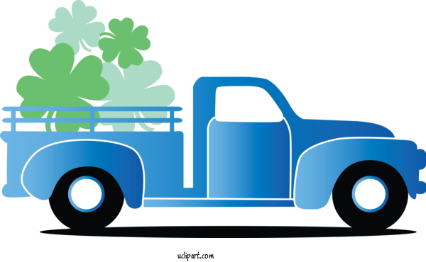 Free Holidays Car Vehicle Pickup Truck For Saint Patricks Day Clipart Transparent Background