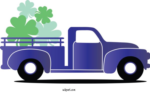 Free Holidays Car Vehicle Pickup Truck For Saint Patricks Day Clipart Transparent Background