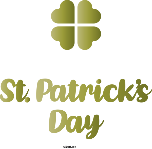 Free Holidays Green Logo Text For Saint Patricks Day Clipart Transparent Background