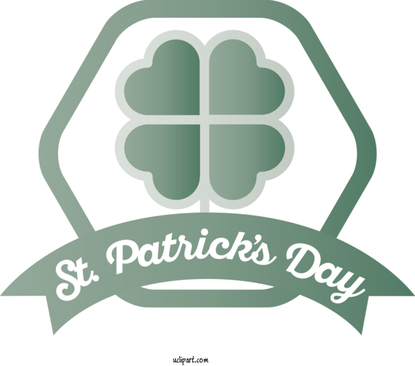 Free Holidays Green Logo Shamrock For Saint Patricks Day Clipart Transparent Background