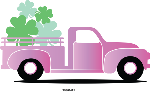 Free Holidays Pink Car Vehicle For Saint Patricks Day Clipart Transparent Background