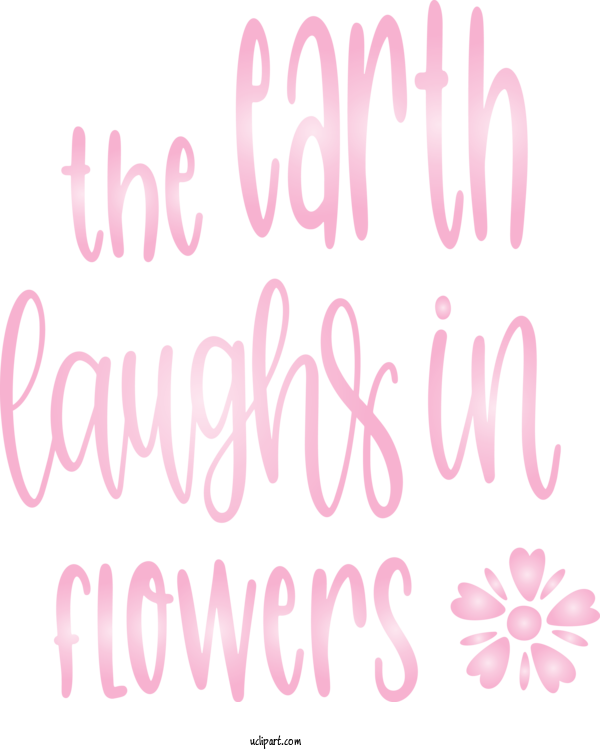 Free Holidays Text Font Pink For Earth Day Clipart Transparent Background