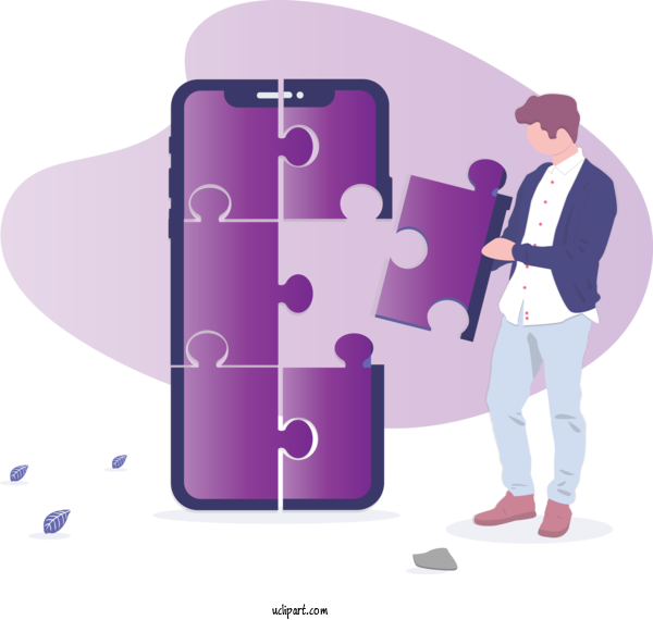 Free Business Cartoon Purple Violet For Phone Clipart Transparent Background