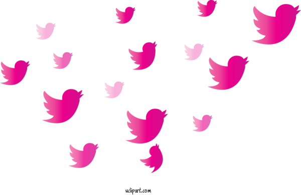 Free Icons Pink Wing Magenta For Social Media Icon Clipart Transparent Background