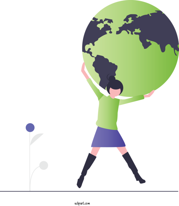 Free Holidays Cartoon World Globe For Earth Day Clipart Transparent Background