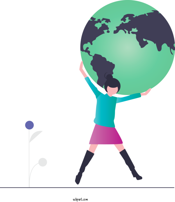 Free Holidays Cartoon Globe World For Earth Day Clipart Transparent Background