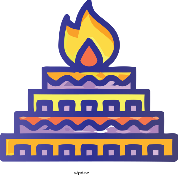 Free Religion Birthday Candle Cake Logo For Hindu Clipart Transparent Background