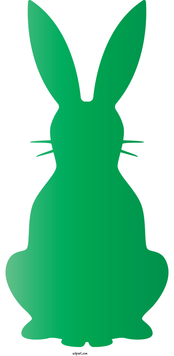 Free Holidays Green Rabbit Rabbits And Hares For Easter Clipart Transparent Background