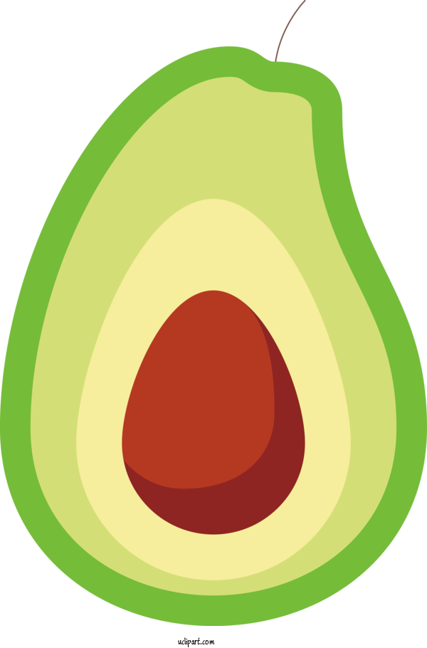 Free Food Avocado Fruit Circle For Fruit Clipart Transparent Background