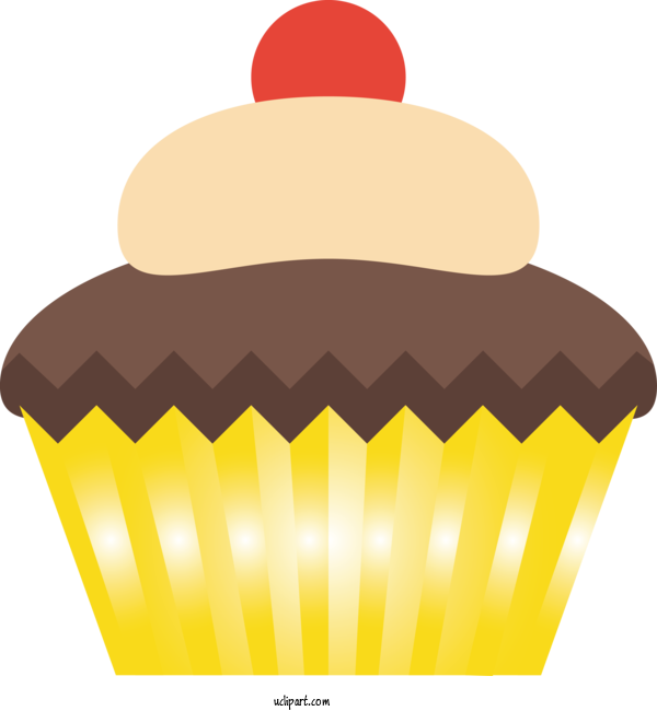 Free Food Baking Cup Cupcake Yellow For Cake Clipart Transparent Background
