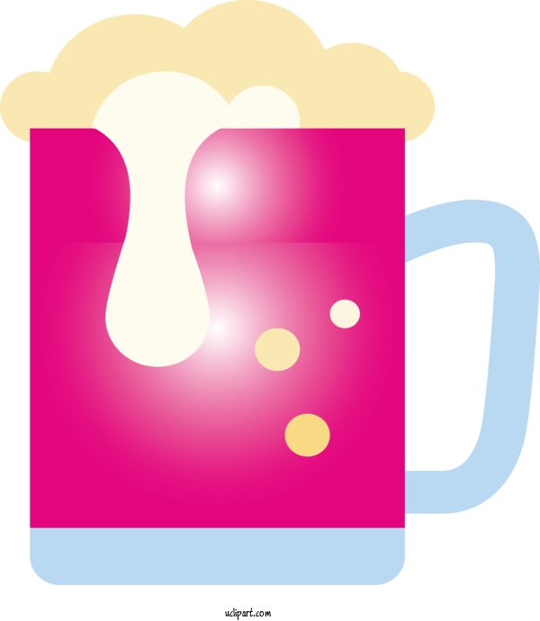 Free Drink Drinkware Pink Material Property For Beer Clipart Transparent Background