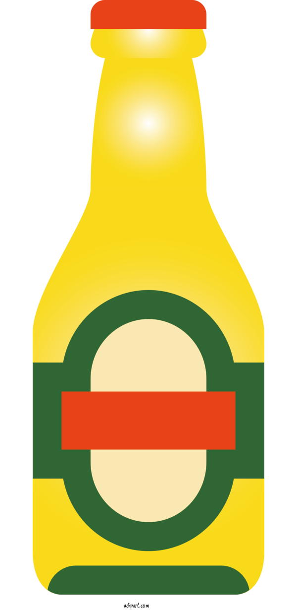 Free Drink Yellow Bottle Beer Bottle For Beer Clipart Transparent Background
