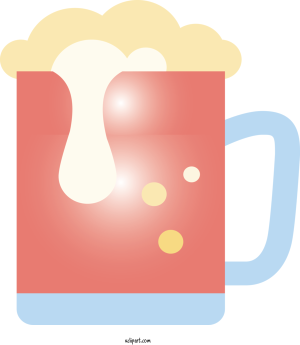 Free Drink Drinkware Yellow Mug For Beer Clipart Transparent Background