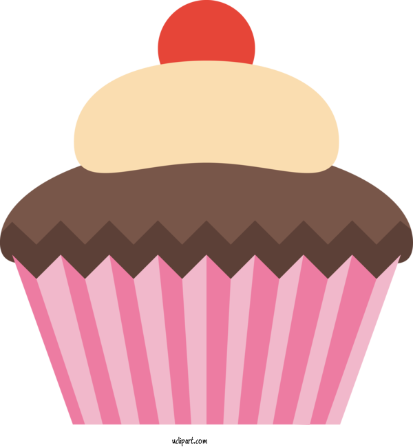 Free Food Cupcake Baking Cup Pink For Cake Clipart Transparent Background