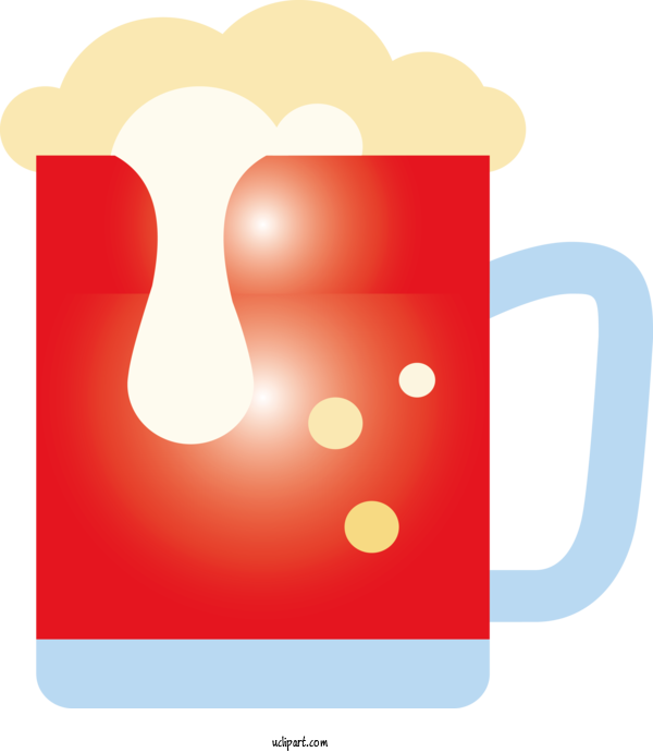 Free Drink Red Drinkware Mug For Beer Clipart Transparent Background