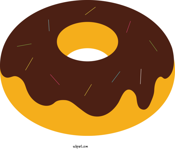 Free Food Doughnut Yellow Ciambella For Cake Clipart Transparent Background