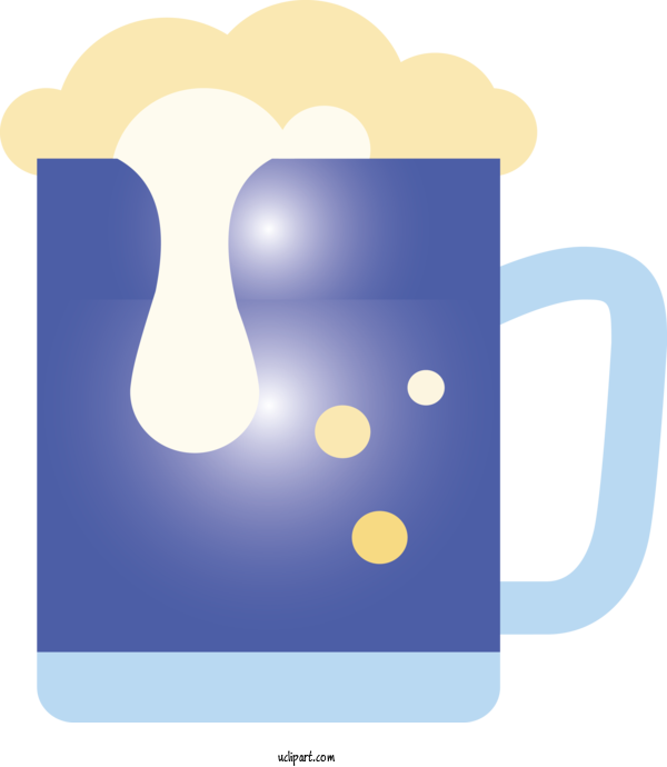 Free Drink Drinkware Blue Mug For Beer Clipart Transparent Background