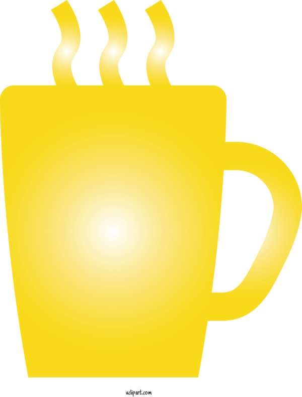 Free Drink Yellow Mug Drinkware For Coffee Clipart Transparent Background