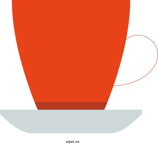 Free Drink Red Orange Drinkware For Coffee Clipart Transparent Background