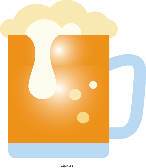 Free Drink Yellow Orange Drinkware For Beer Clipart Transparent Background
